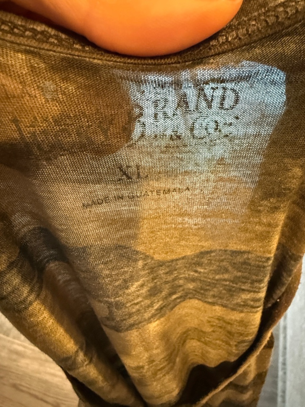 Lucky Brand Camo Cold-Shoulder Tunic Top - Olive & Black size XL - Picture 4 of 5